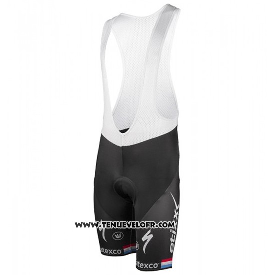 2017 Maillot Ciclismo Etixx Quick Step Champion Luxembourg Noir Manches Courtes et Cuissard